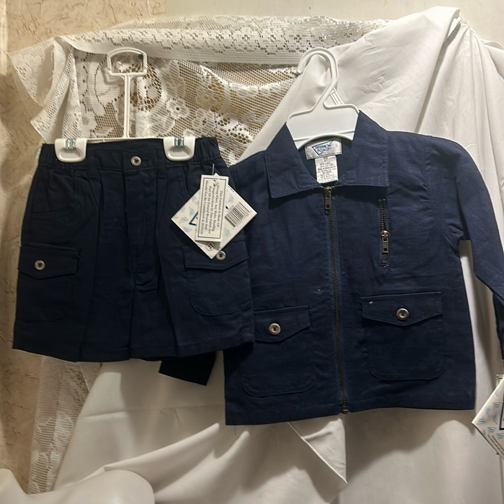 NWT Sz 3t jacket/shorts French toast vintage
